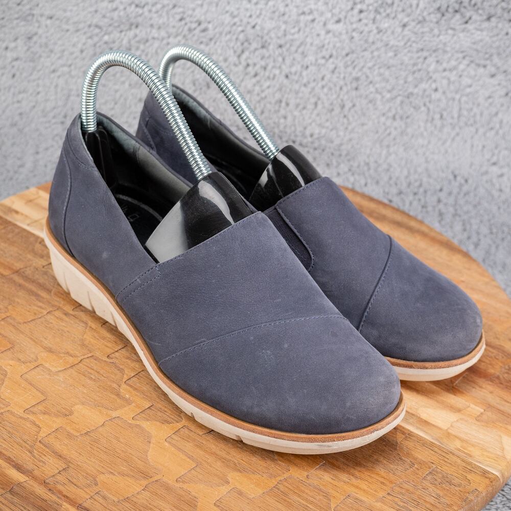 Dansko Julia Womens Flats 38‎ Size 8 Blue Nubuck Leather Comfort Shoes